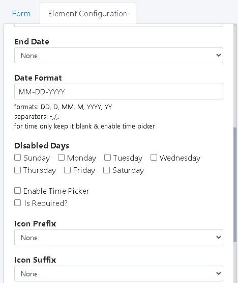 DateTime Element Image